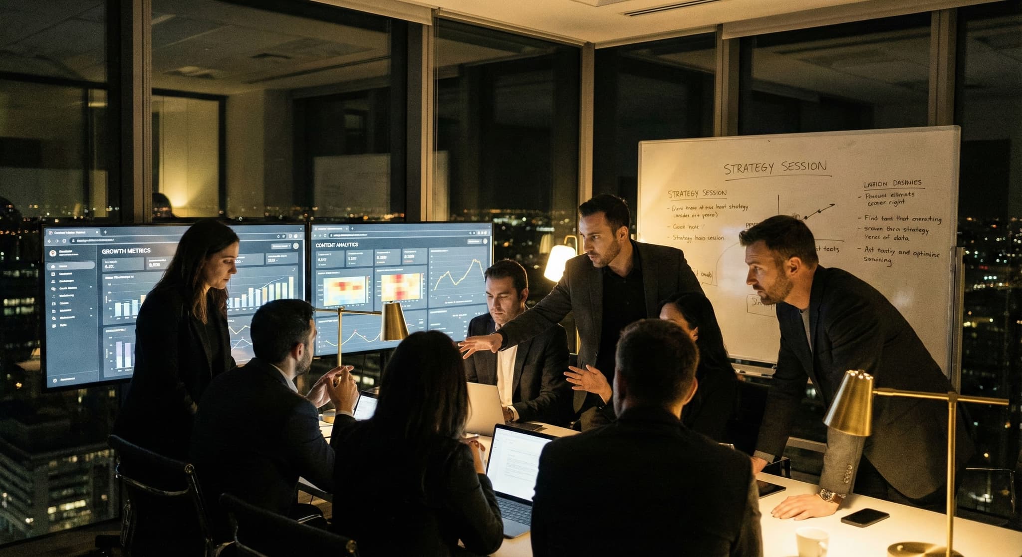 Behind-the-scenes content shoot with photographer and creators